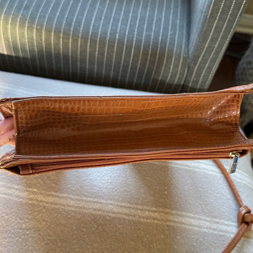BEIS Crossbody Cognac Croc Bag - Picture 7 of 12